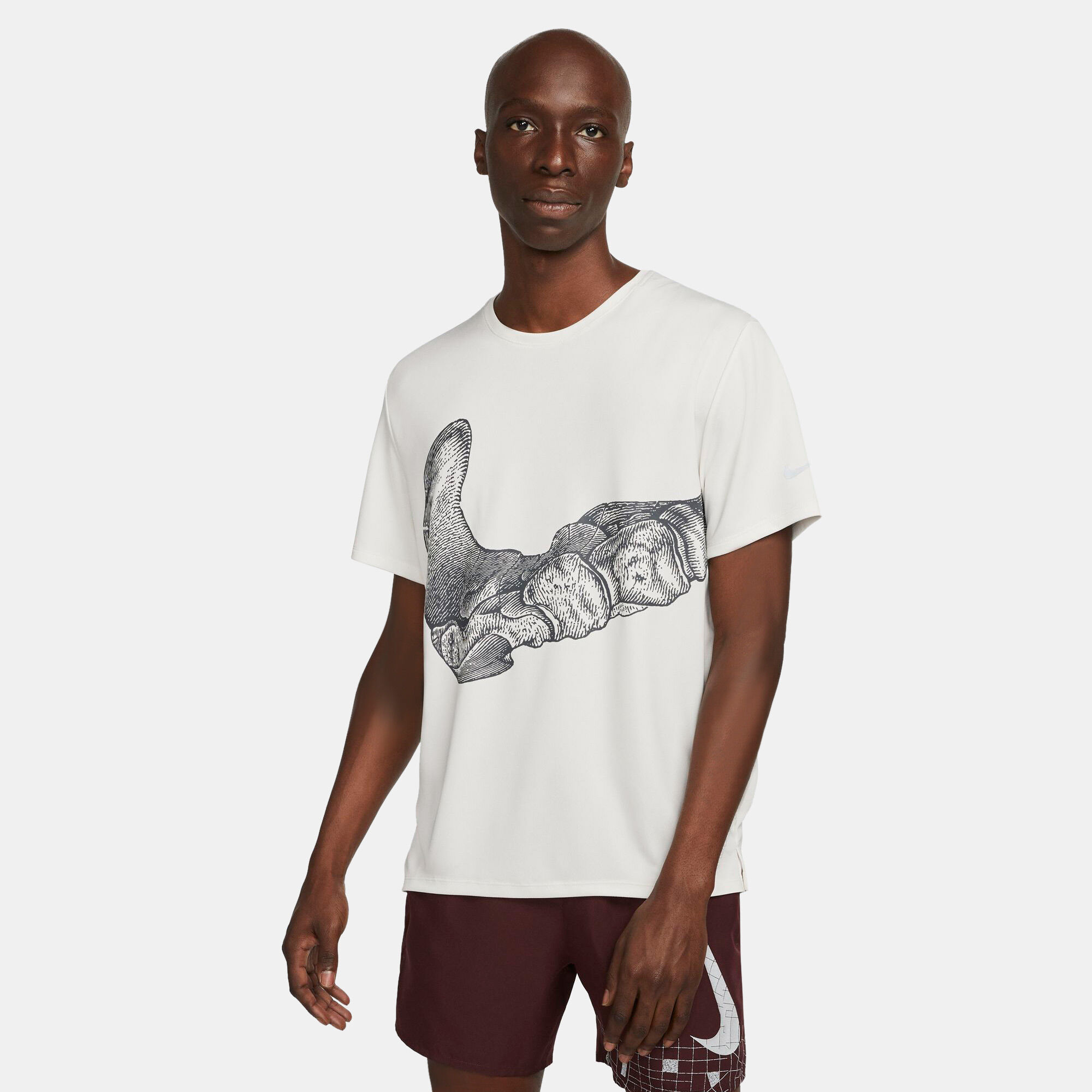 Buy Nike Men s Dri FIT UV Run Division Miller T Shirt White in KSA