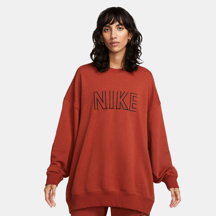 Nike orange clearance women's sweatshirt