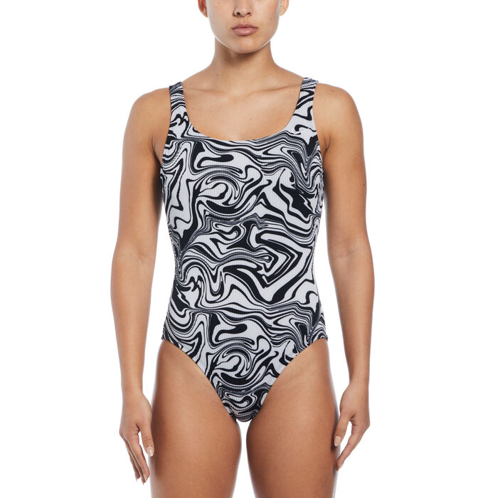 Nike Swim Women's U-Back One-Piece Swimsuit Black Nike Swim Women's U-Back One-Piece Swimsuit Black image number 0