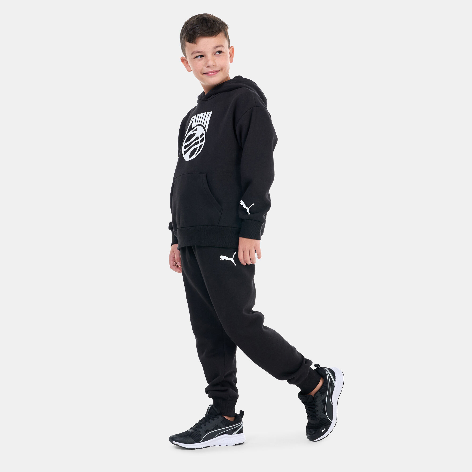 Kids Posterize Basketball Sweatpants Black PUMA in KSA SSS
