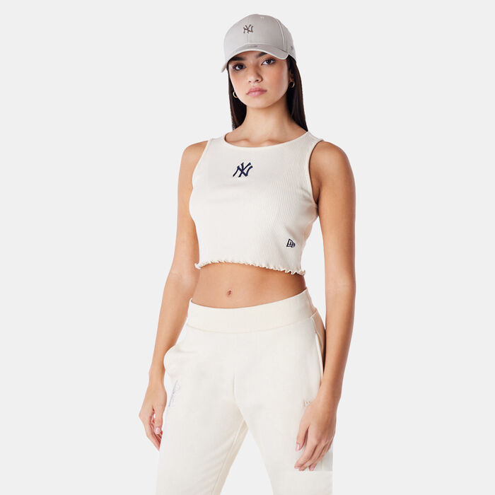 New Era Women's MLB New York Yankees Crop Top Beige New Era Women's MLB New York Yankees Crop Top Beige image number 0
