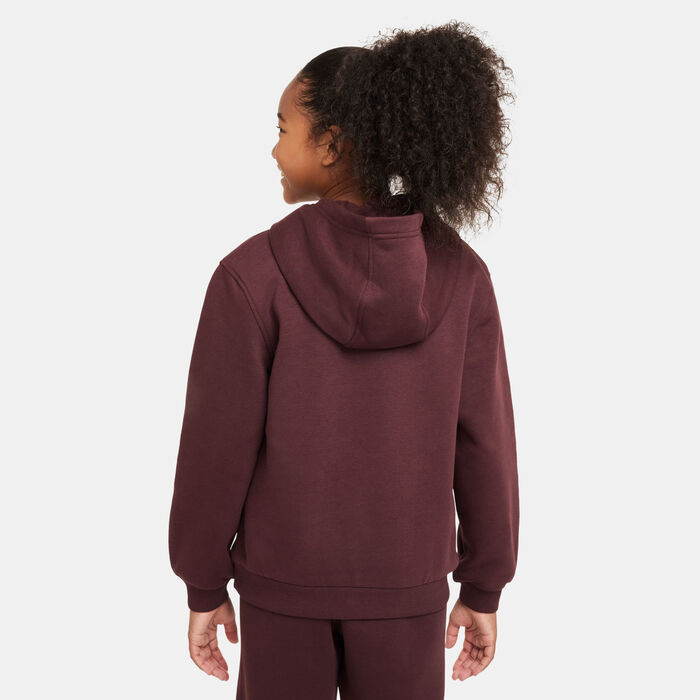 Nike Kids' Sportswear Club Fleece Hoodie Maroon Nike Kids' Sportswear Club Fleece Hoodie Maroon image number 1