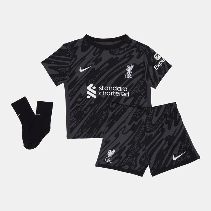 Nike Kids' Liverpool 24/25 Goalkeeper Replica Football Kit Black Nike Kids' Liverpool 24/25 Goalkeeper Replica Football Kit Black image number 0
