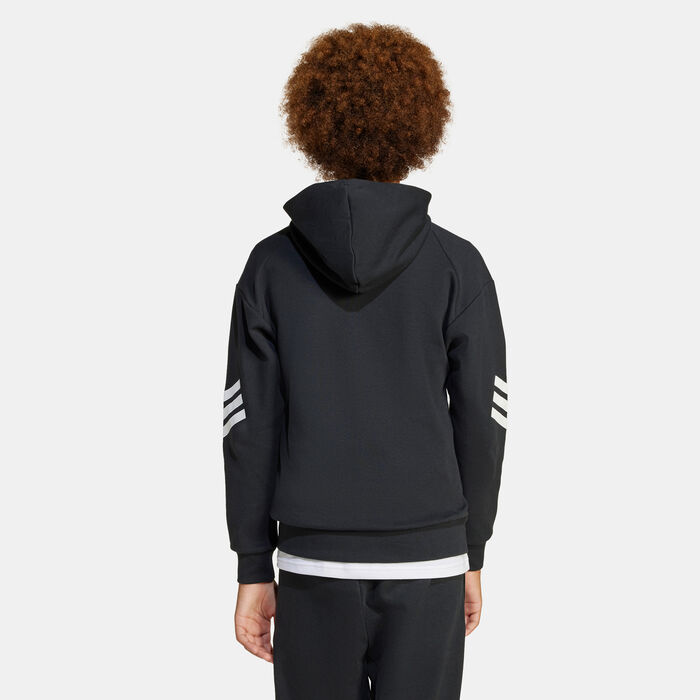 adidas Kids' Future Icons 3-Stripes Full-Zip Hoodie Black adidas Kids' Future Icons 3-Stripes Full-Zip Hoodie Black image number 1