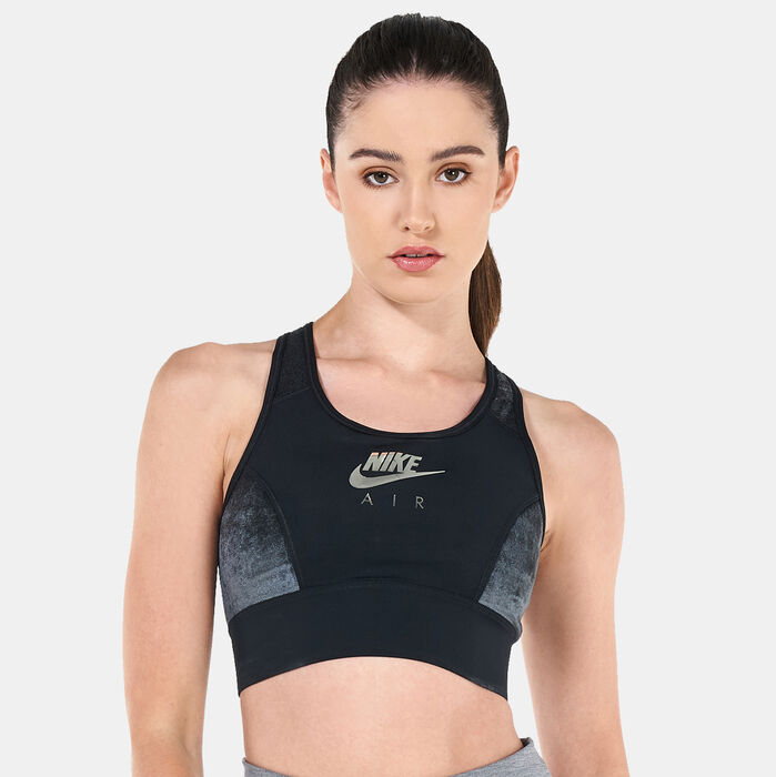 Nike Women's Dri-FIT Air Swoosh Graphics Sports Bra Black Nike Women's Dri-FIT Air Swoosh Graphics Sports Bra Black image number 0
