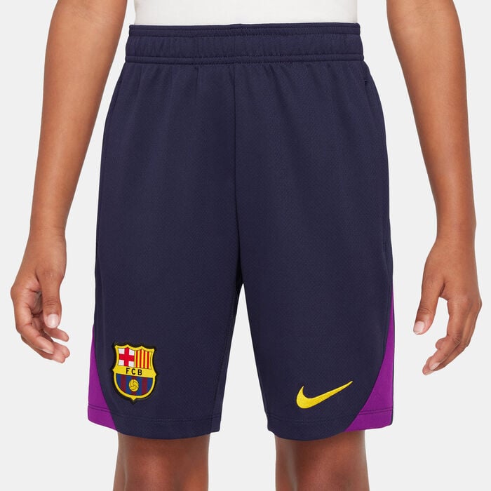 Nike Kids' FC Barcelona Strike Knit Football Shorts Purple Nike Kids' FC Barcelona Strike Knit Football Shorts Purple image number 0