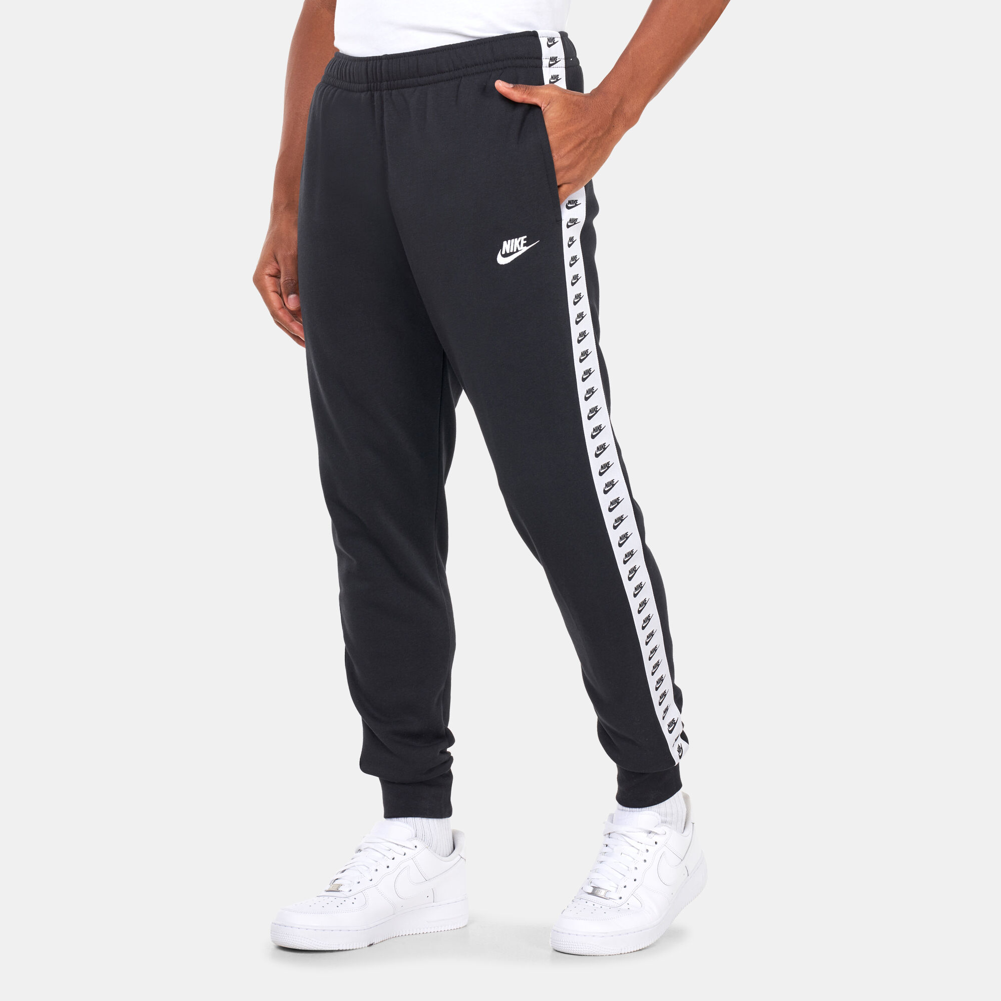 Nike repeat tape discount tracksuit mens