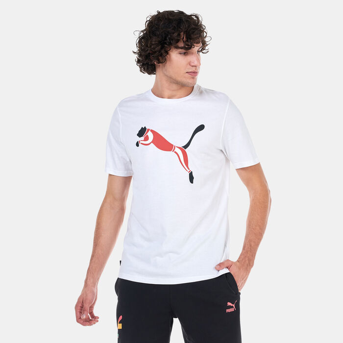PUMA Men's Iconic Cat Graphic T-Shirt White PUMA Men's Iconic Cat Graphic T-Shirt White image number 0