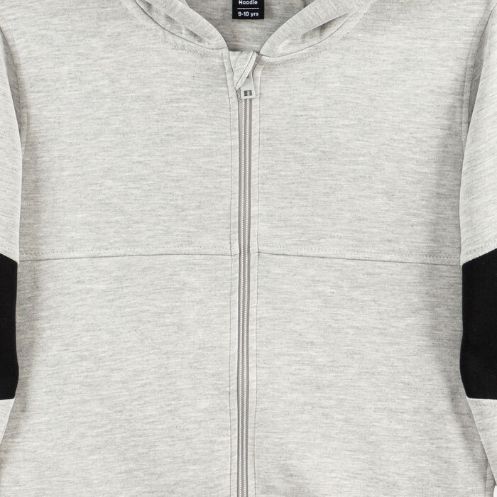 Sun and Sand Sports Kids' Colourblock Zipper Hoodie Grey Sun and Sand Sports Kids' Colourblock Zipper Hoodie Grey image number 2