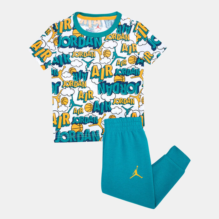 Jordan Kids' Air Comic T-Shirt and Pants Set Green Jordan Kids' Air Comic T-Shirt and Pants Set Green image number 0