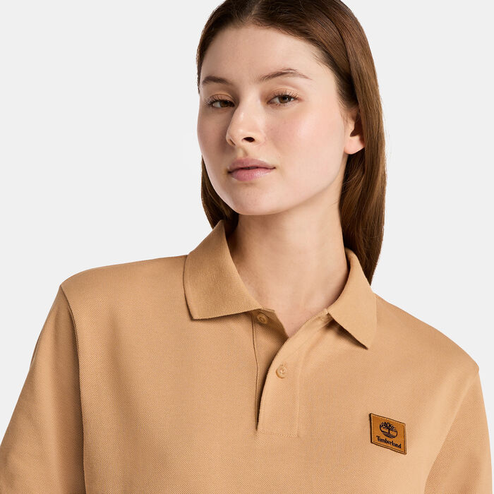 Timberland Men's Woven Badge Polo Shirt yellow image number 3