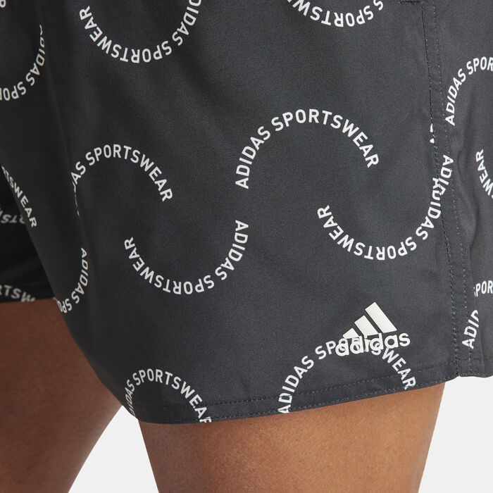 adidas Men's Wave Logo CLX Swimming Shorts Black image number 4