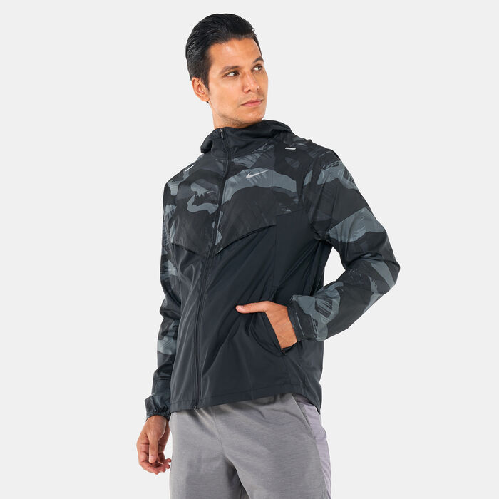 Nike Men's Repel Windrunner Camo Jacket Grey image number 0