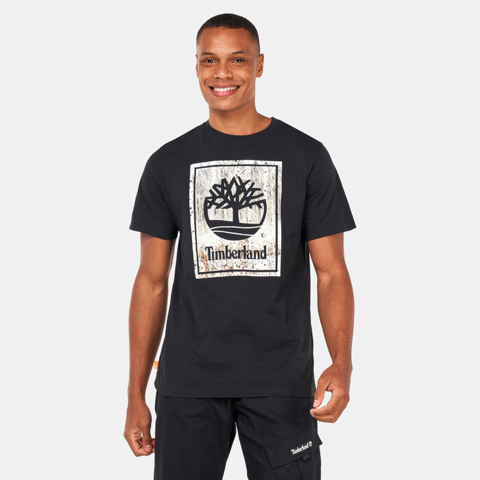 Timberland Men's Seasonal Stack Logo T-Shirt Black image number 0