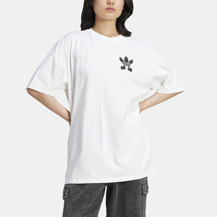 adidas Originals Women's Treffy Walks Graphic T-Shirt White adidas Originals Women's Treffy Walks Graphic T-Shirt White image number 3