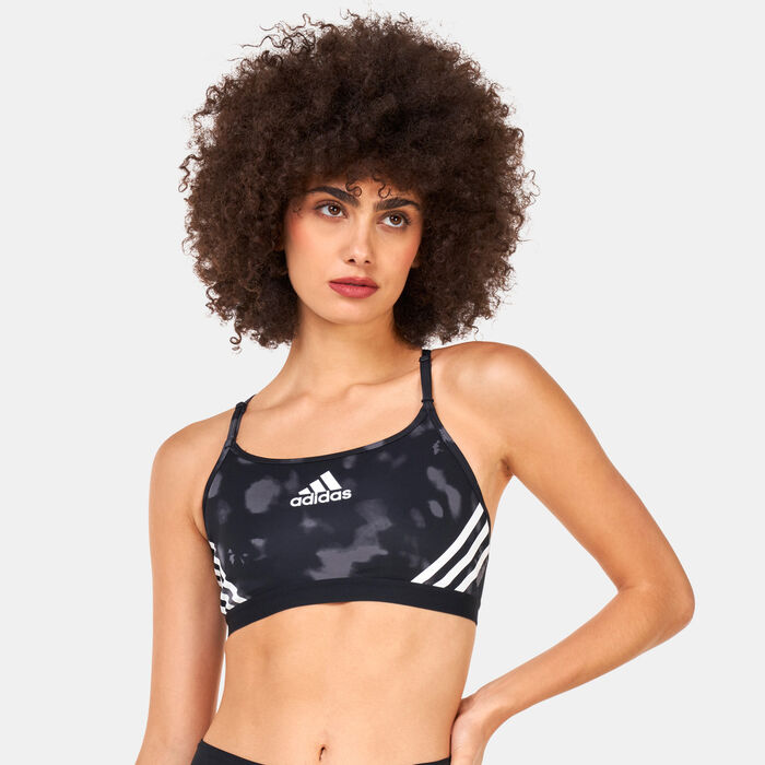 adidas Women's Aeroreact Light-Support Hyperglam Printed Sports Bra Multi-Color adidas Women's Aeroreact Light-Support Hyperglam Printed Sports Bra Multi-Color image number 0