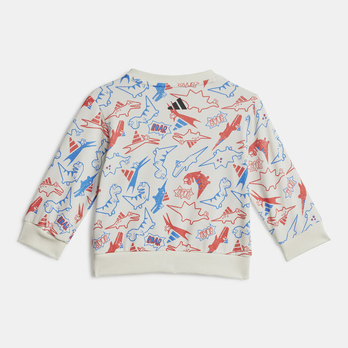 adidas Kids' Seasonal Essentials Adiraptor Sweatshirt And Joggers Set White adidas Kids' Seasonal Essentials Adiraptor Sweatshirt And Joggers Set White image number 2