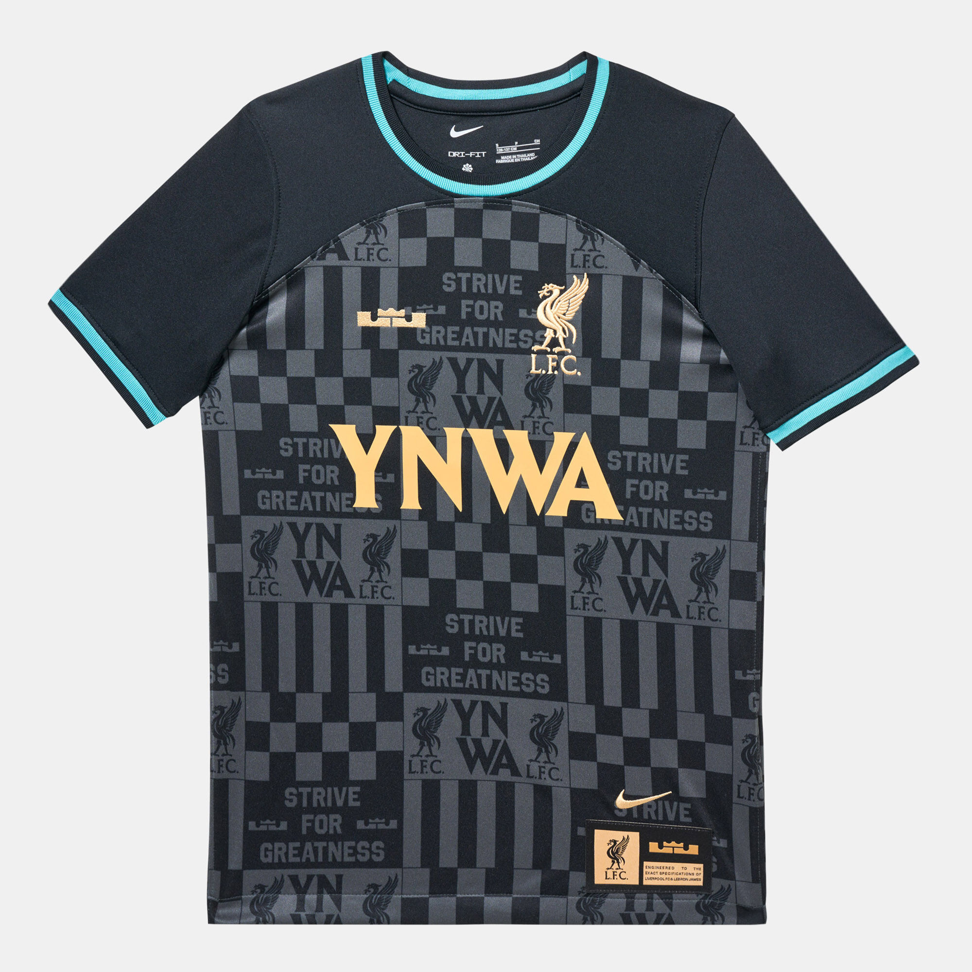 Kids LeBron James x Liverpool Stadium Football Jersey Older Kids Black Nike in KSA SSS