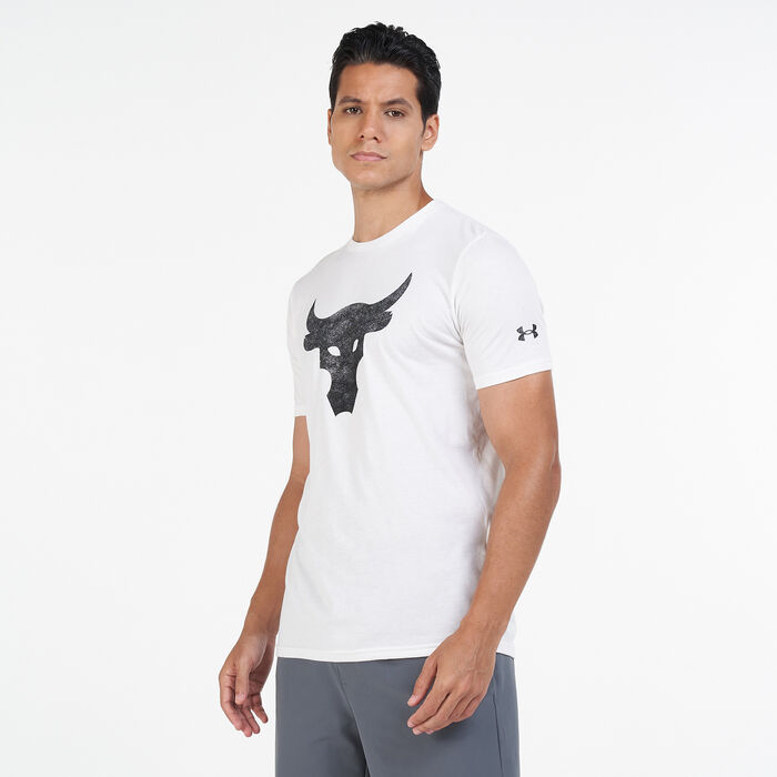 Under Armour Men's Project Rock Brahma Bull T-Shirt White Under Armour Men's Project Rock Brahma Bull T-Shirt White image number 0