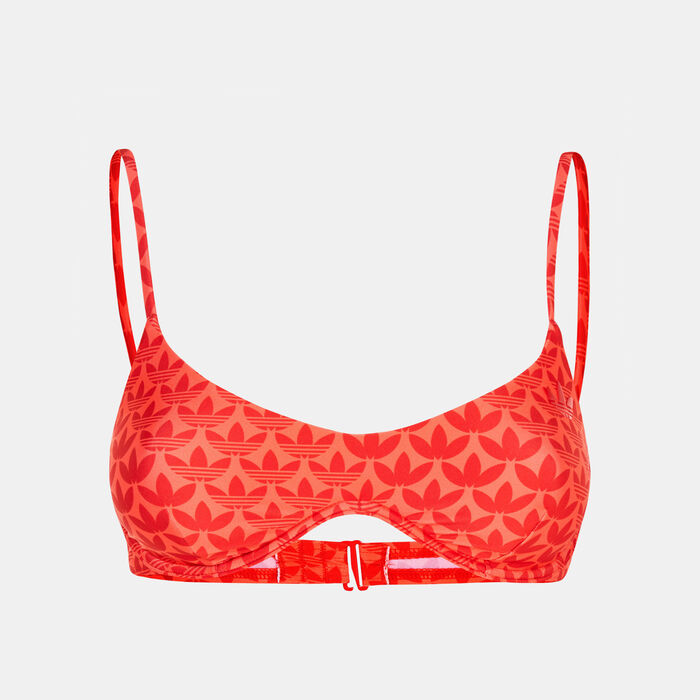 adidas Women's Monogram Bikini Top Red adidas Women's Monogram Bikini Top Red image number 0