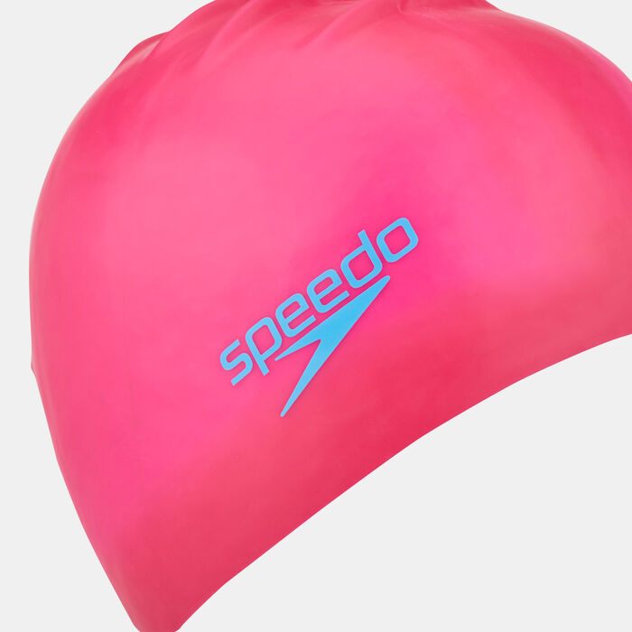 Speedo Kids' Long Hair Swim Cap Pink Speedo Kids' Long Hair Swim Cap Pink image number 2