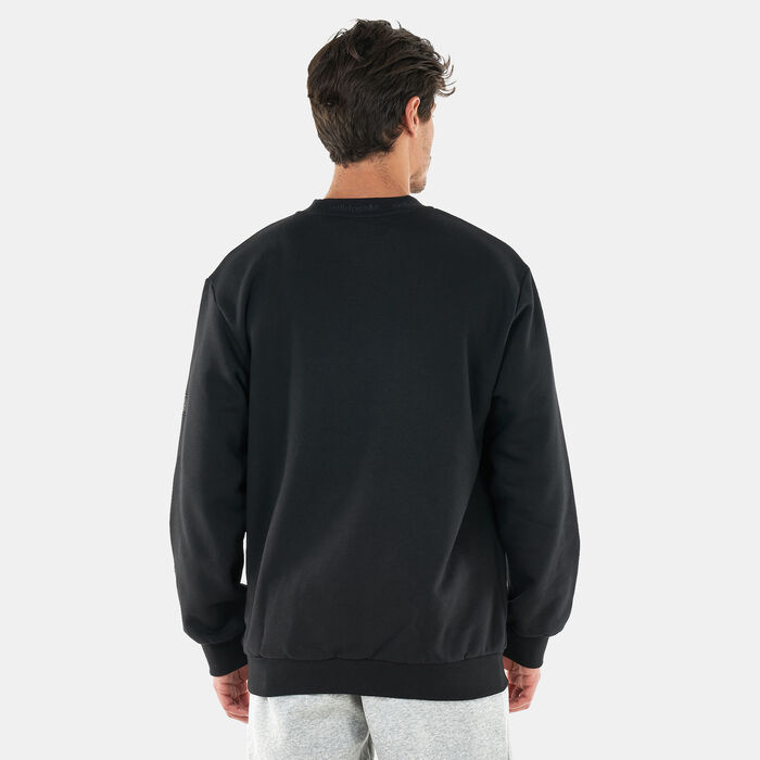 adidas Originals Men's Trefoil Linear Crew Sweatshirt Black adidas Originals Men's Trefoil Linear Crew Sweatshirt Black image number 1