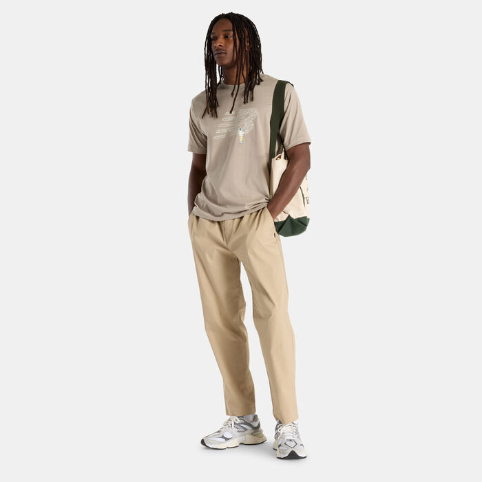 New Balance Men's Chalk Board Logo T-Shirt Brown image number 2