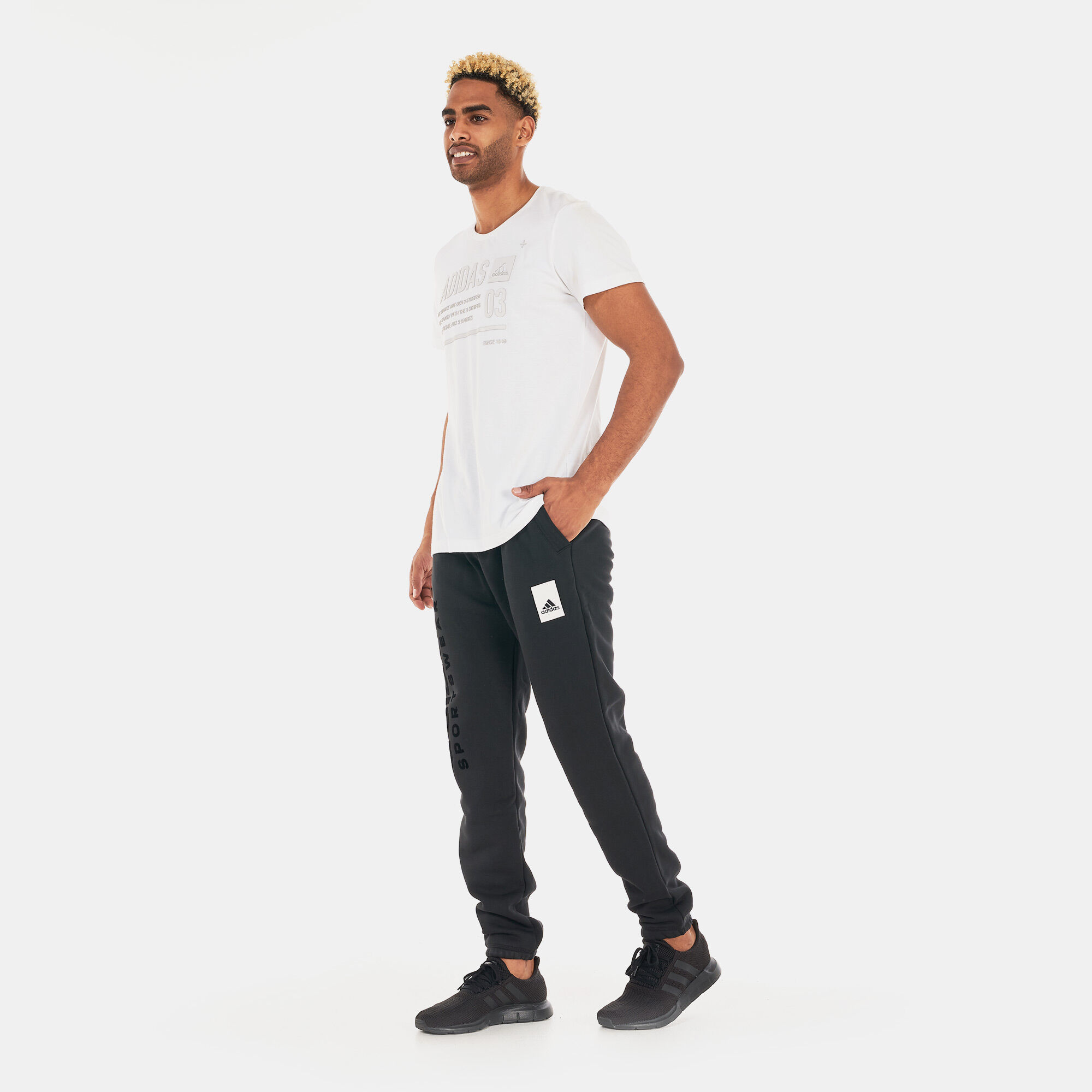 Men s Fleece Lounge Joggers Black adidas in KSA SSS