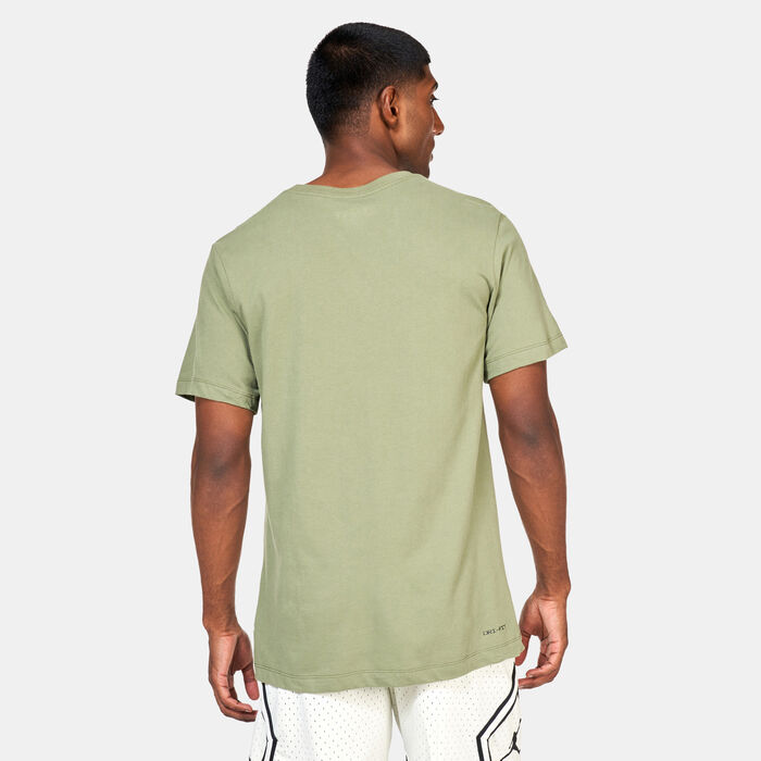 Jordan Men's Dri-FIT Jumpman T-Shirt Green Jordan Men's Dri-FIT Jumpman T-Shirt Green image number 1