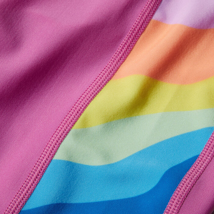 Speedo Kids' Printed Panel Swimming Leggings Pink image number 2