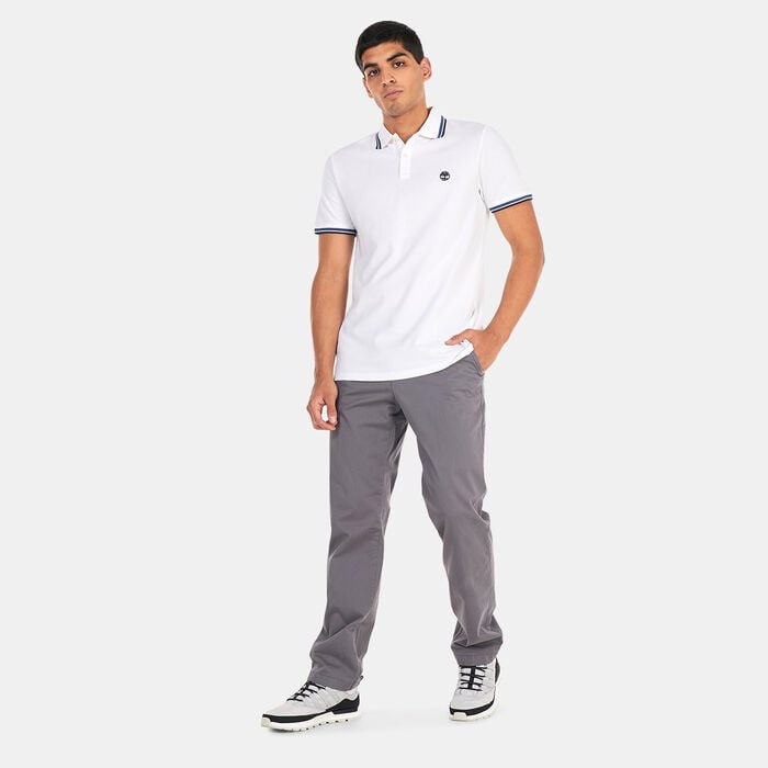Timberland Men's Millers River Tipped Polo Shirt White Timberland Men's Millers River Tipped Polo Shirt White image number 2