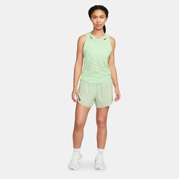 Nike Women's AeroSwift Dri-FIT ADV Running Vest Green Nike Women's AeroSwift Dri-FIT ADV Running Vest Green image number 2
