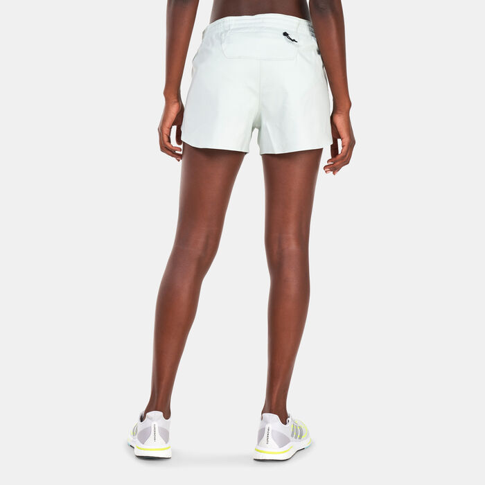adidas Women's Run Fast Running Shorts Green adidas Women's Run Fast Running Shorts Green image number 1