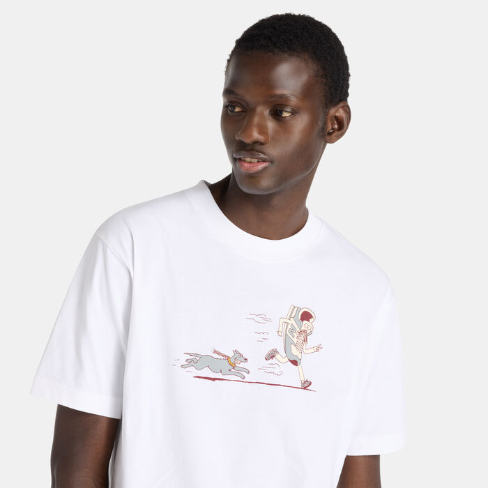 New Balance Men's Newbie Chase Graphic T-Shirt White New Balance Men's Newbie Chase Graphic T-Shirt White image number 2