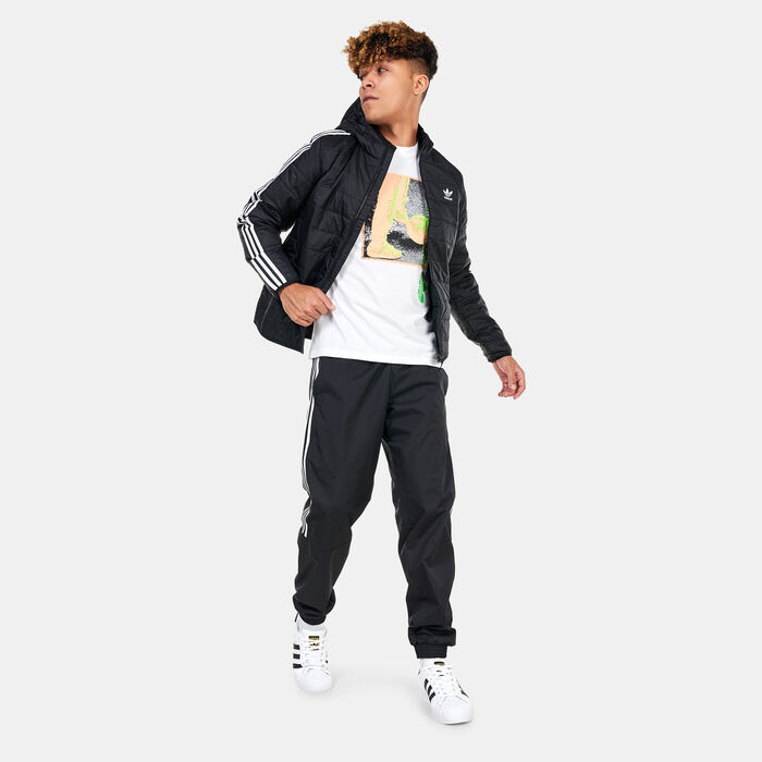 adidas Originals Men's Padded Hooded Puffer Jacket Black adidas Originals Men's Padded Hooded Puffer Jacket Black image number 2