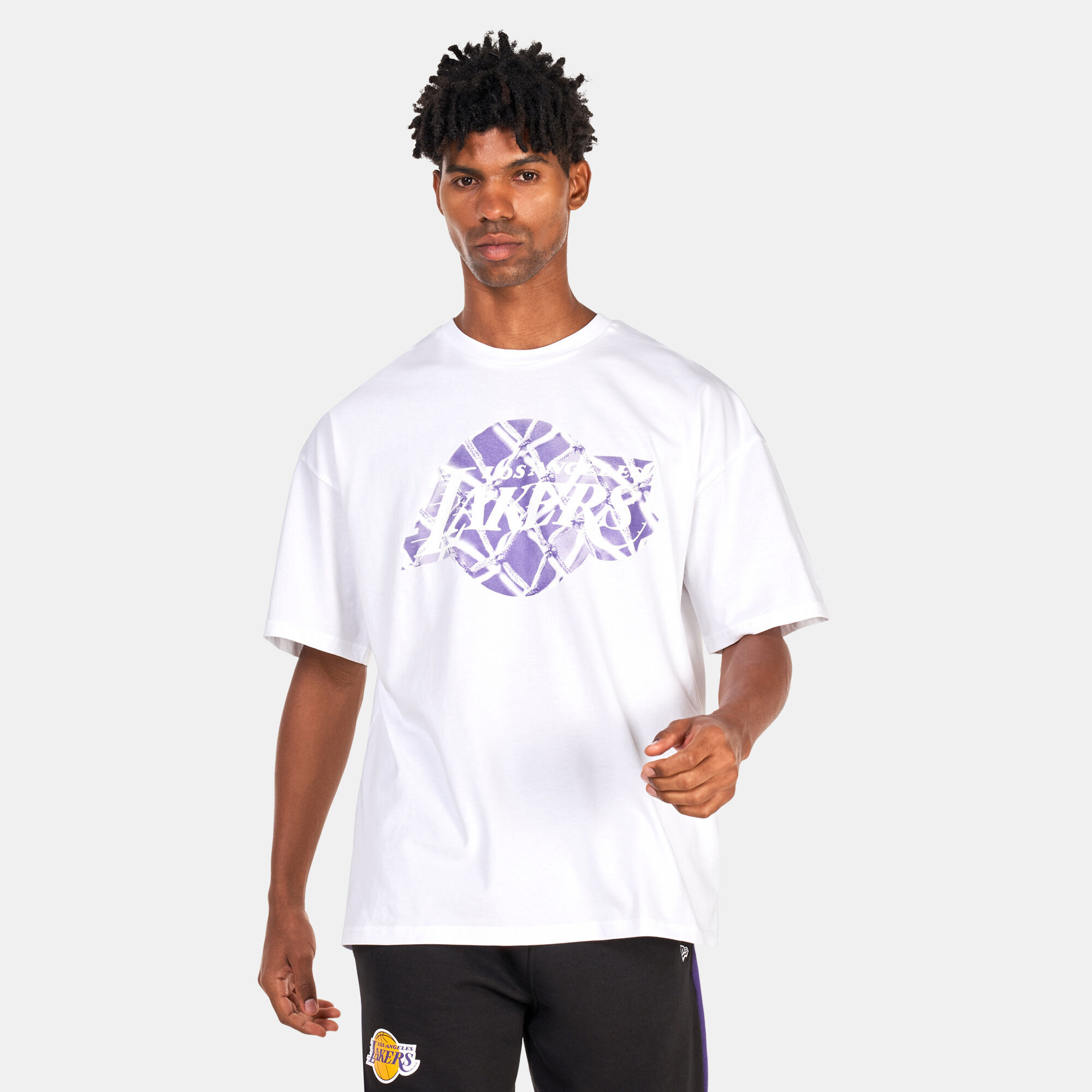 MENS LA Lakers NBA Taping White T-Shirt White