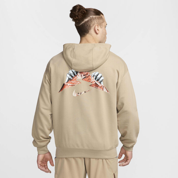 Nike Men's Trail Dri-FIT Fleece Running Hoodie Beige image number 1