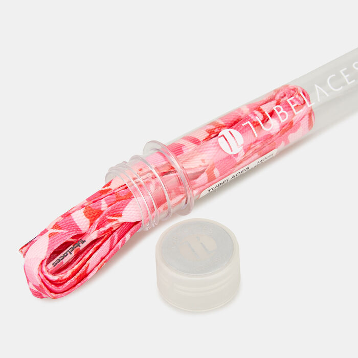TUBELACES Flat Shoelaces (5 Pieces) Pink image number 1