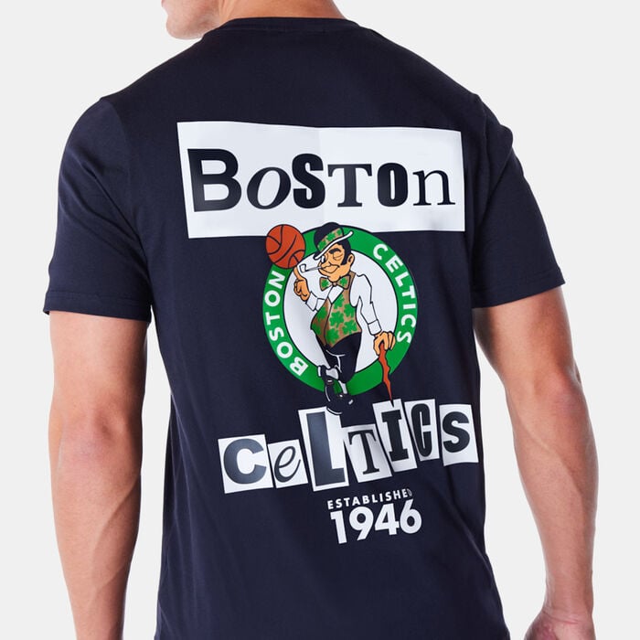 New Era Men's NBA Boston Celtics Newspaper Graphic T-Shirt Blue New Era Men's NBA Boston Celtics Newspaper Graphic T-Shirt Blue image number 3
