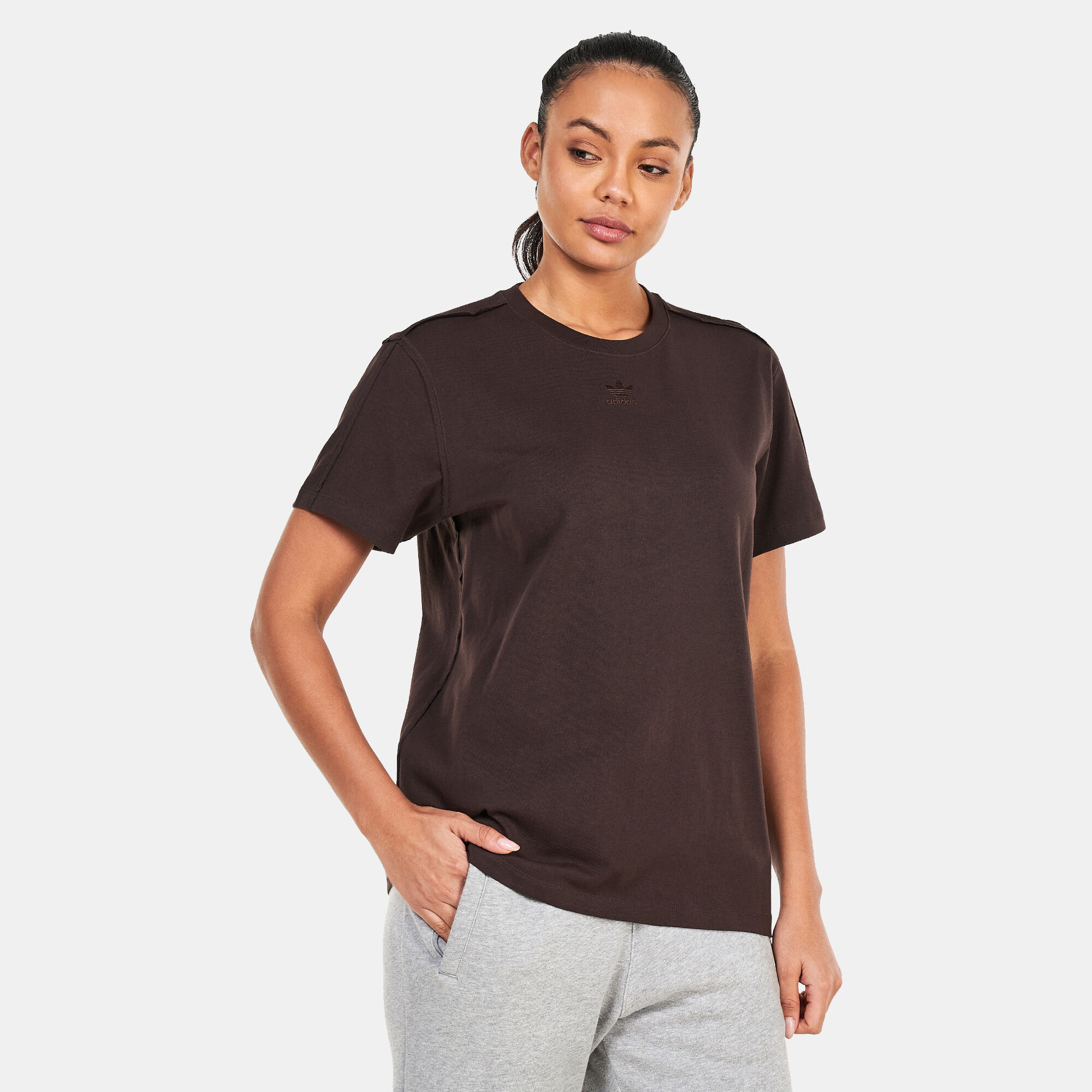 Women s Loose Loungewear T Shirt Brown adidas Originals in KSA SSS