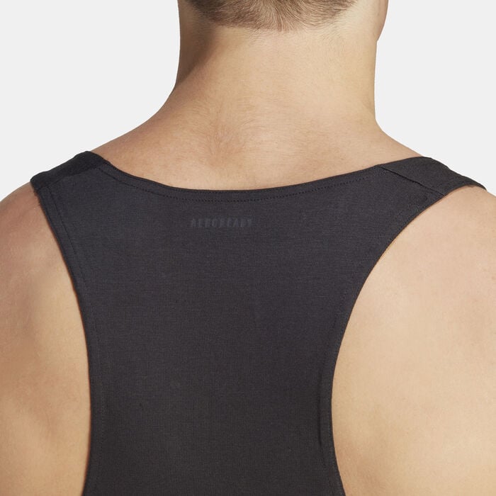 adidas Men's Workout Stringer Tank Top Black adidas Men's Workout Stringer Tank Top Black image number 3