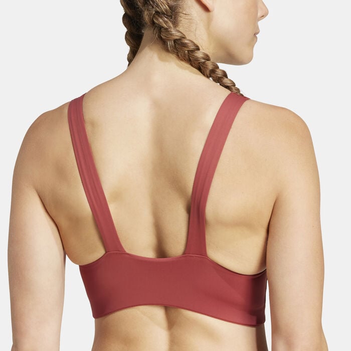 adidas Women's All Me Luxe Medium-Support Training Sports Bra Orange adidas Women's All Me Luxe Medium-Support Training Sports Bra Orange image number 4