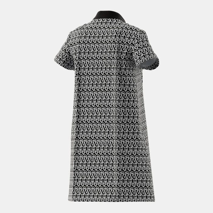 adidas Women's Allover Graphic Polo Dress Black adidas Women's Allover Graphic Polo Dress Black image number 1