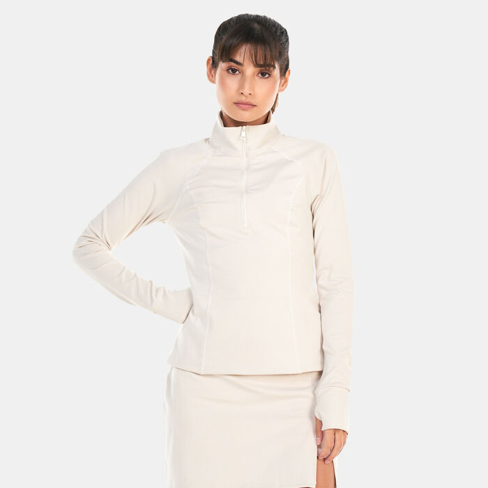 BEYOND YOGA Women's Heather Rib Take A Hike Zip Pullover Jacket Beige BEYOND YOGA Women's Heather Rib Take A Hike Zip Pullover Jacket Beige image number 0