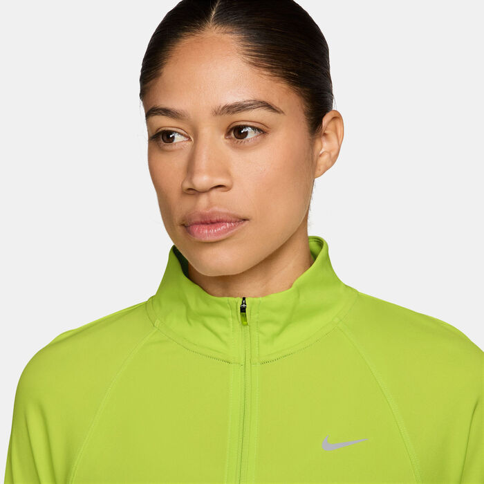 Nike Women's Tempo Dri-FIT 1/4-Zip Running Top Green Nike Women's Tempo Dri-FIT 1/4-Zip Running Top Green image number 2