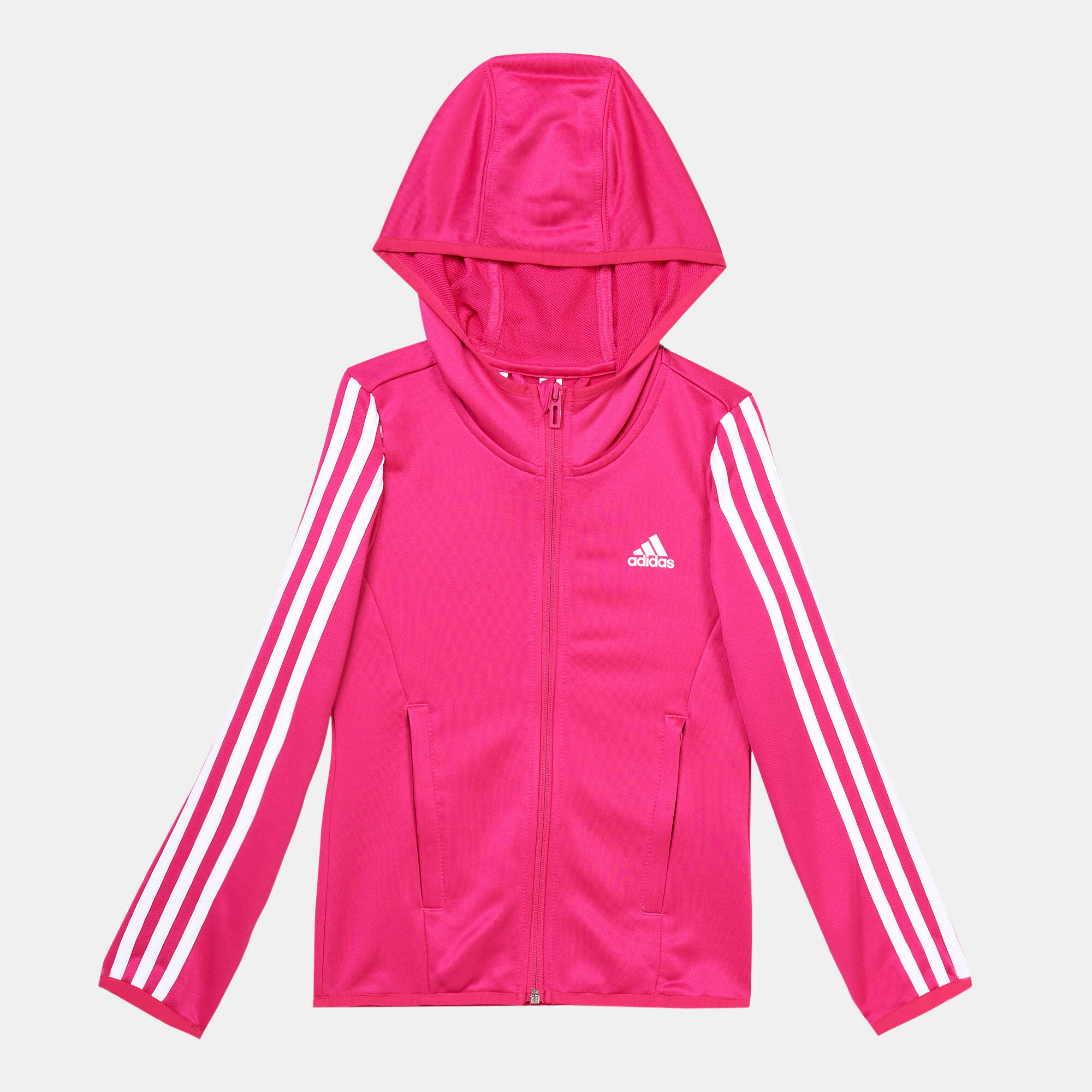 Adidas jacket store pink stripes