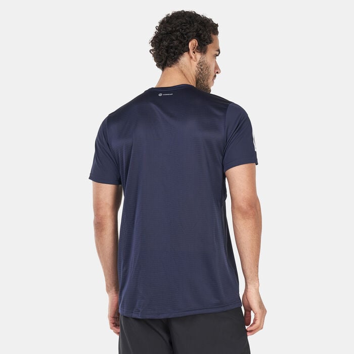adidas Men's Own The Run AEROREADY Graphics Running T-Shirt Blue adidas Men's Own The Run AEROREADY Graphics Running T-Shirt Blue image number 1