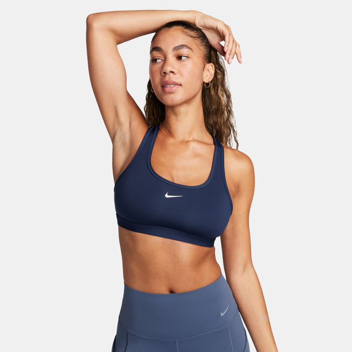 Nike Women's Swoosh Light-Support Training Sports Bra Blue Nike Women's Swoosh Light-Support Training Sports Bra Blue image number 0
