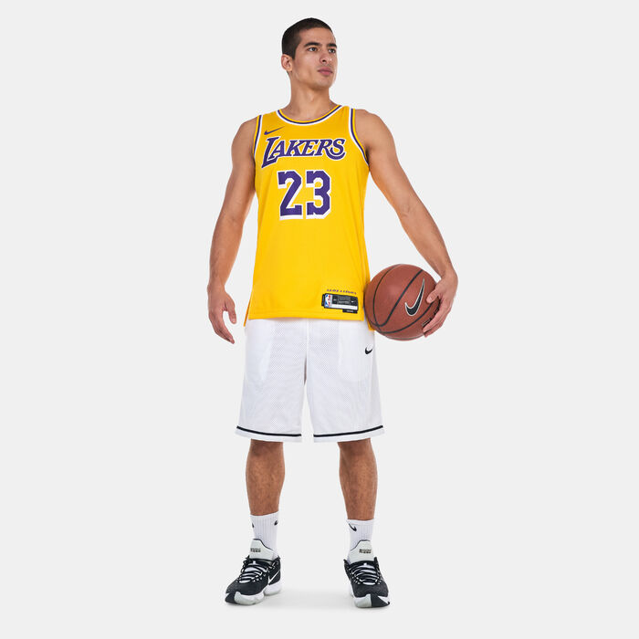 Nike Men's Dri-FIT NBA Swingman Los Angeles Lakers Icon Edition Jersey - 2022/23 yellow image number 2