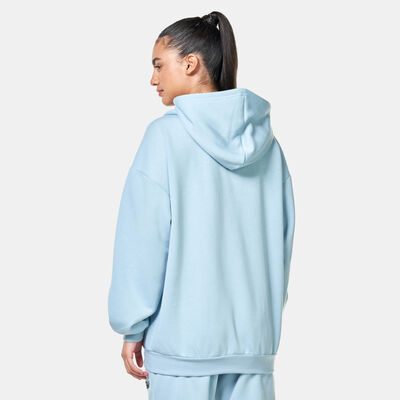 The Giving Movement Lounge Logo Print Hoodie Blue